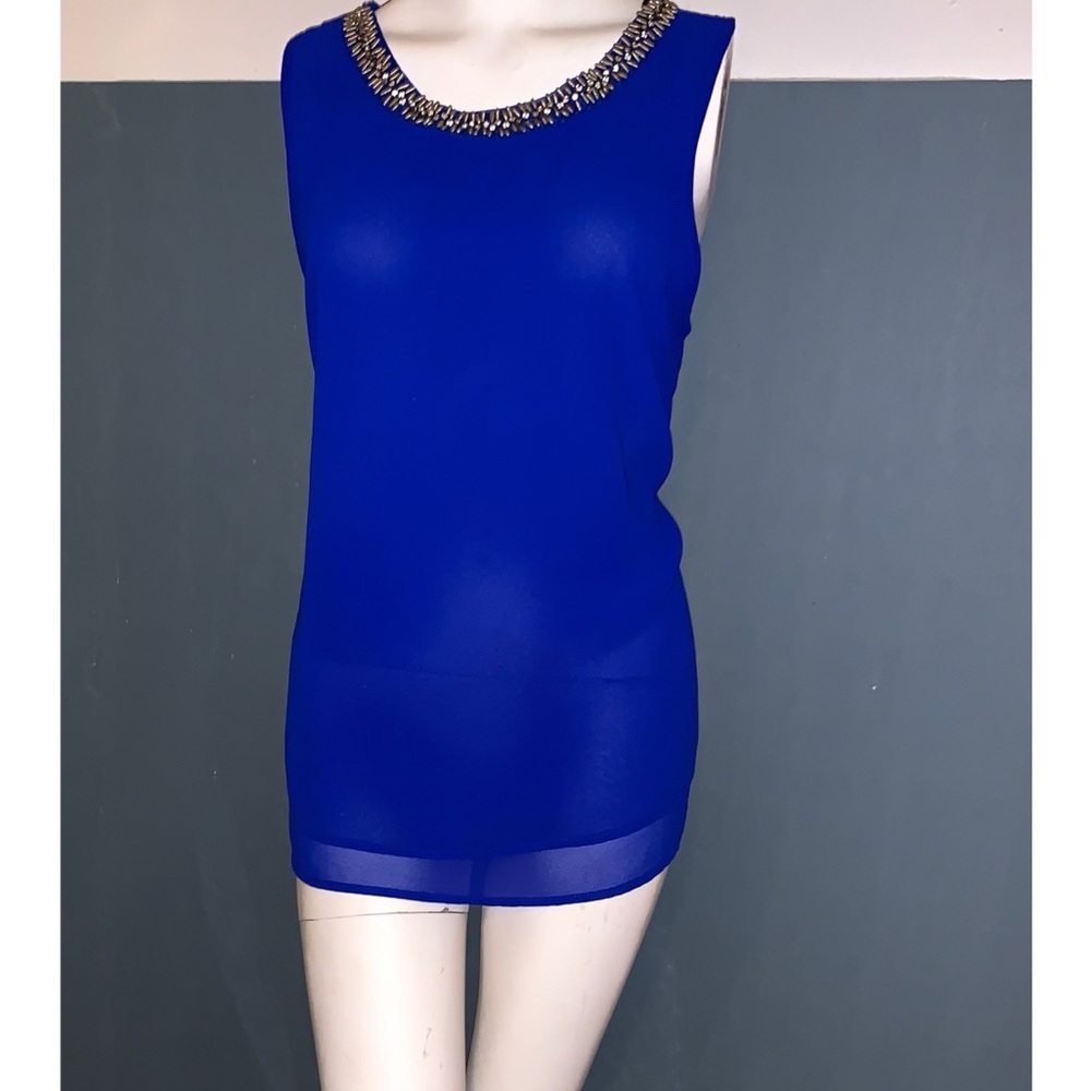 Royal Blue Agaci sleeveless blouse